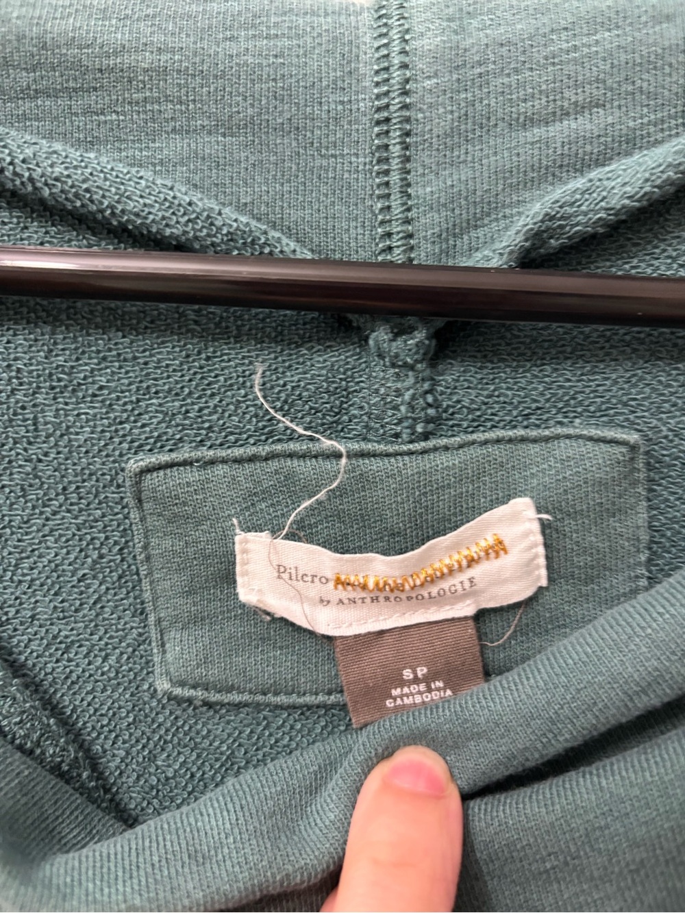 Anthropologie Pilcro Boatneck Green Pullover Sweatshirt Women’s Size Small - Picture 5 of 6